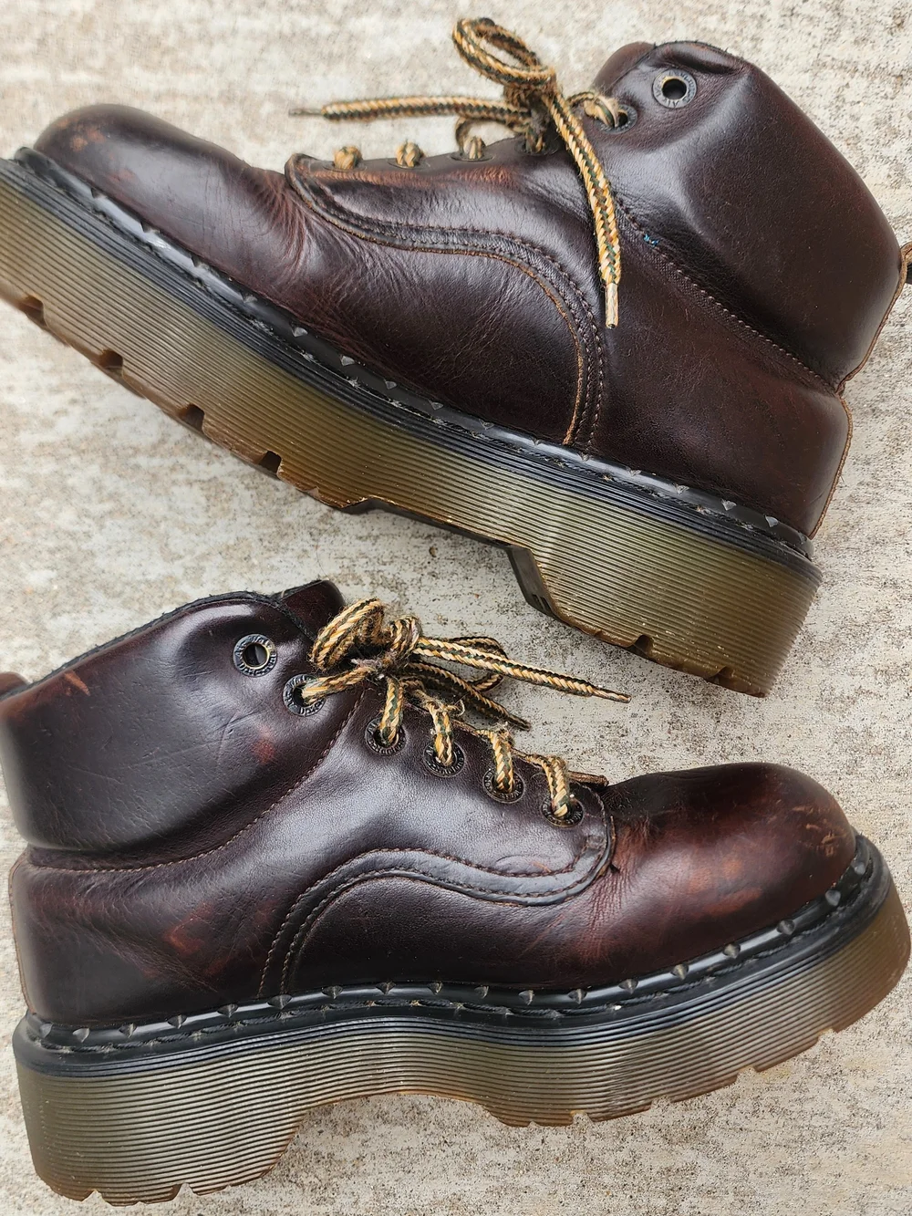 Dr. Martens Vintage 8315 Made In England Envy‎ Brown Platform Boots Size UK 6